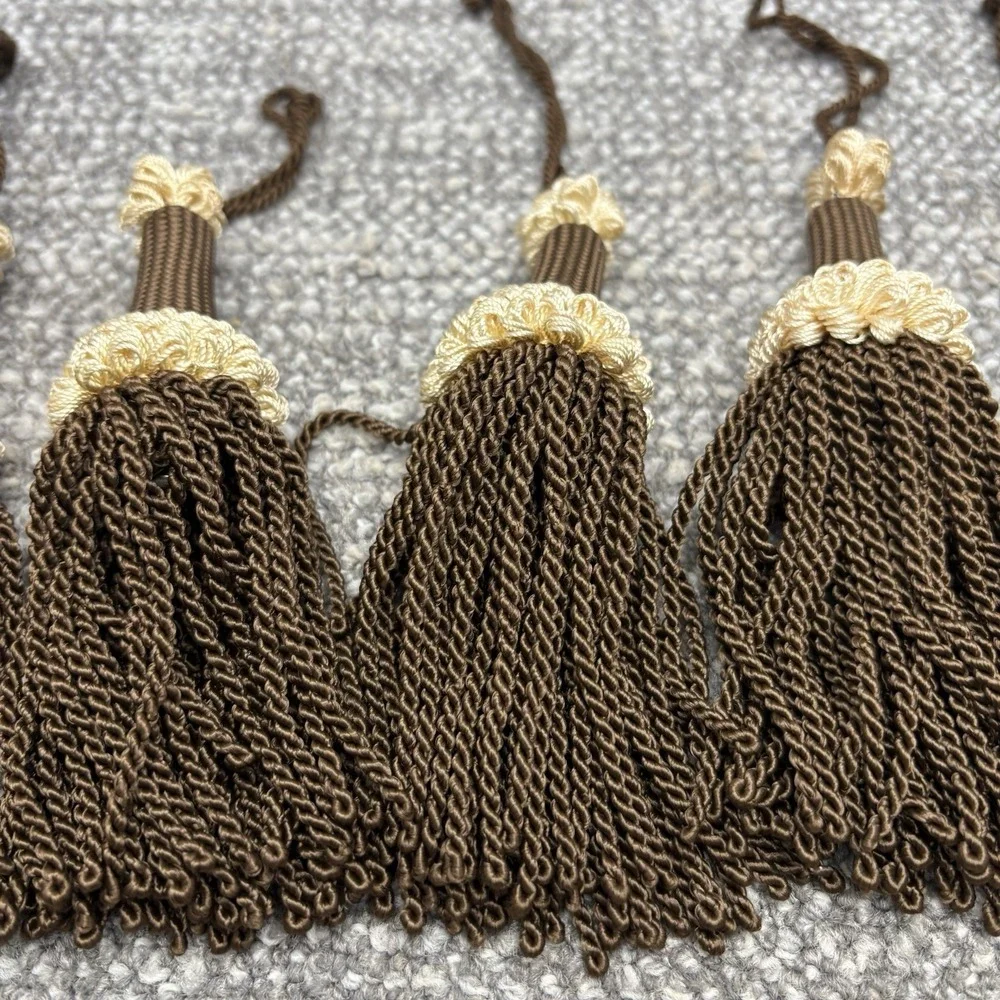 Curtain Tie Backs Decorative Tassels Brown Cream Embellishments Home Decor